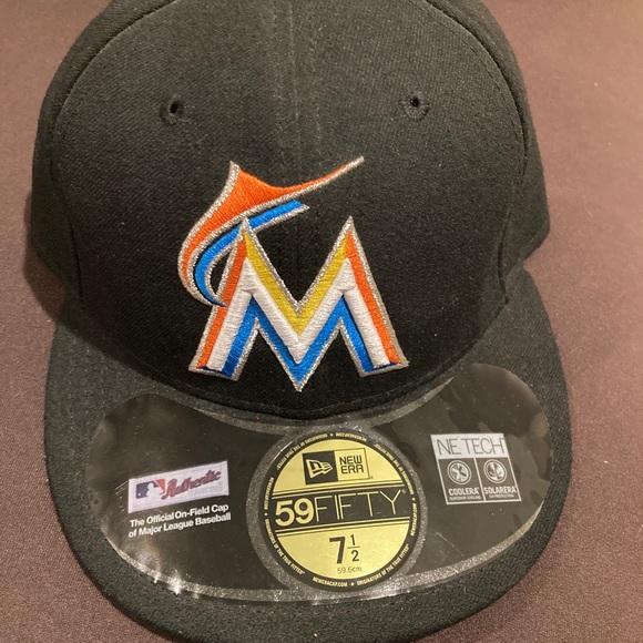 Miami Marlins MLB 59 Fifty hat. Authentic New Era 7 1/2 - Picture 1 of 4
